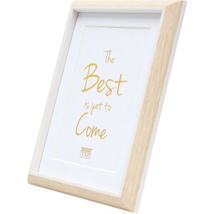 Deknudt S46WG3 cornice natura/bordo bianco passe-partout 15x20 cm