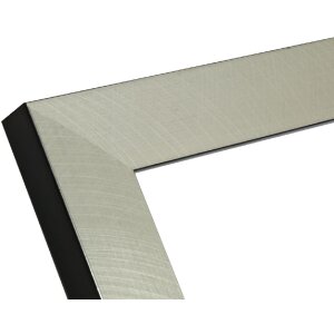Cornice Deknudt S47BE2 color argento bordo nero 13x13 cm
