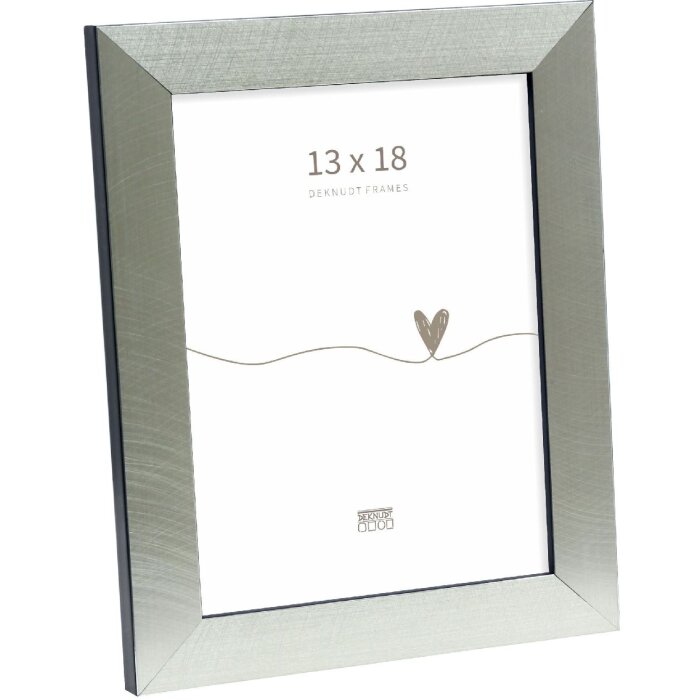 Cornice per foto Deknudt S47BE2 Argento/Nero 13x18 cm Plastica Vetro Trasparente