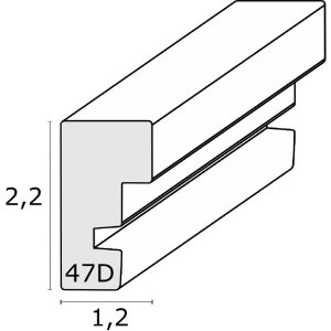 Deknudt S47DJ1 cornice in rovere massiccio 29,7x42 cm