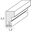 Deknudt S47DJ1 cornice in rovere massiccio 29,7x42 cm