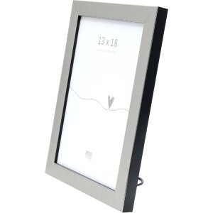 Deknudt S47EE2 Cornice per quadri colore argento bordo nero 18x24 cm
