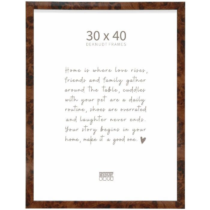 Deknudt S47EG1 Portafoto 30x40 cm nero marrone plastica radica legno