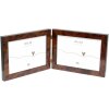 Deknudt S47EG1 Cornice doppia in legno di radica Orizzontale 10x15 cm