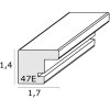 Deknudt S47EG3 cornice in legno di radica colore nero bordo 18x24 cm
