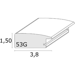 Deknudt S53GH8 Cornice larga in legno naturale 50x70 cm