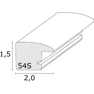 Deknudt S54SD2 Cornice in legno color argento 20x20 cm