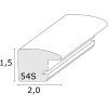 Deknudt S54SD2 Cornice in legno color argento 20x20 cm