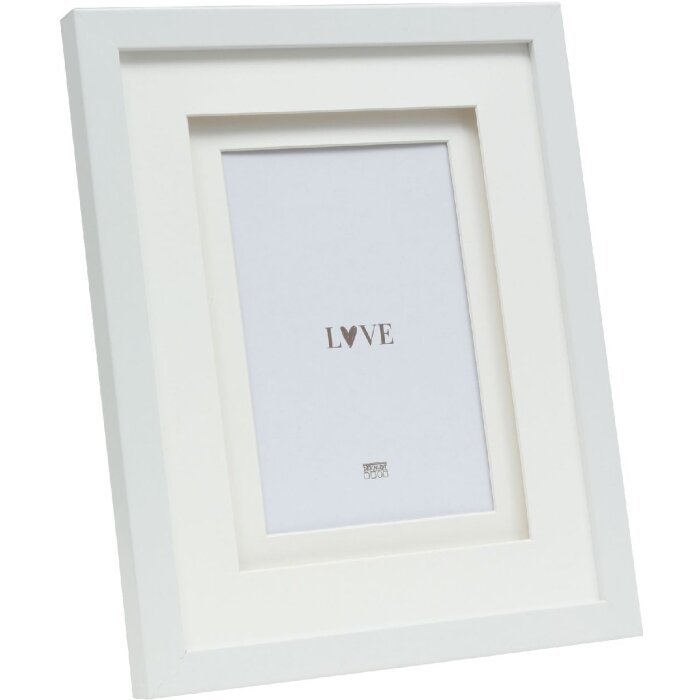 Deknudt S65KK1 Cornice bianca doppia Passepartout 15x20 cm