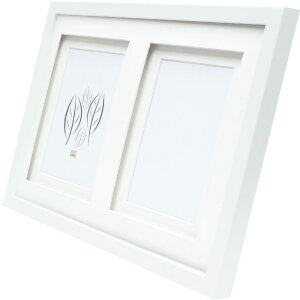 Cornice Deknudt S65KK1 bianca doppio passe-partout 2 immagini 13x18 cm