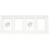 Deknudt S65KK1 Cornice da galleria bianca doppio passe-partout 4 quadri 10x15 cm