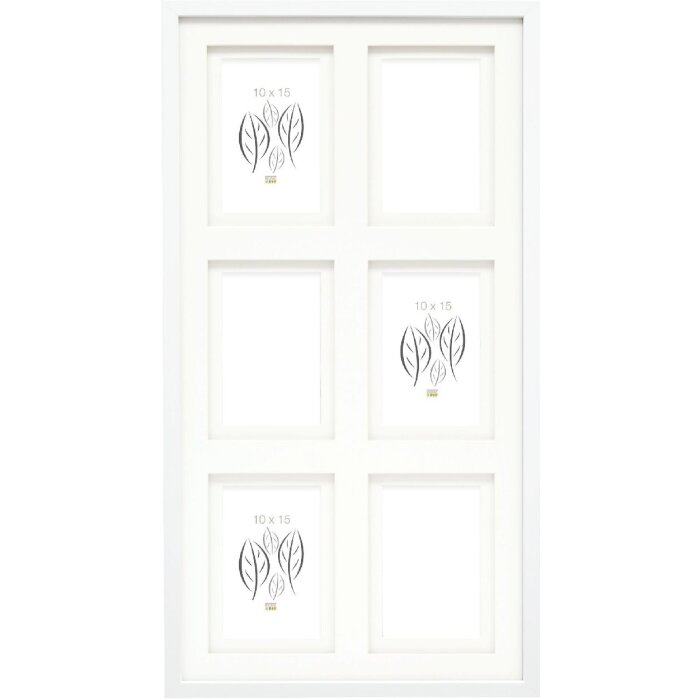 Deknudt S65KK1 Cornice da galleria bianca doppio passe-partout 6x 10x15 cm
