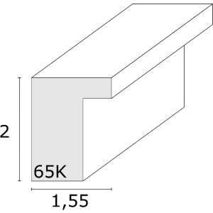 Deknudt S65KK2 Cornice nera doppia Passepartout 13x13 cm