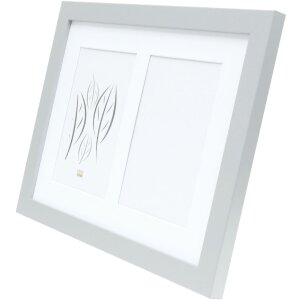 Deknudt S66KD1 cornice in legno argento colore passe-partout 2 quadri 10x15 cm