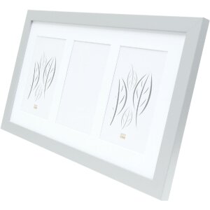 Deknudt S66KD1 cornice argento passe-partout 3 foto 10x15 cm