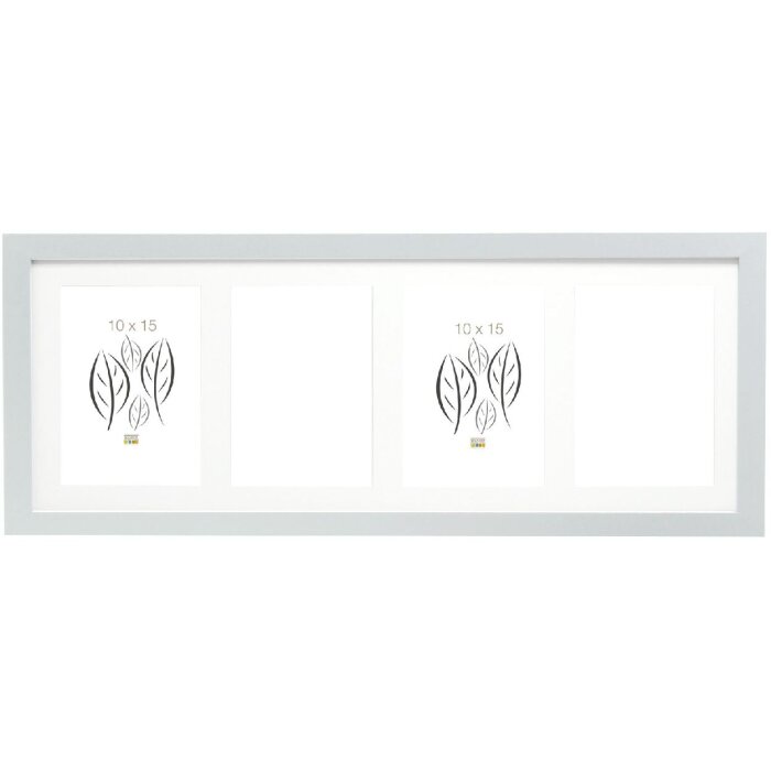 Deknudt S66KD1 cornice argento passe-partout 4 foto 10x15 cm