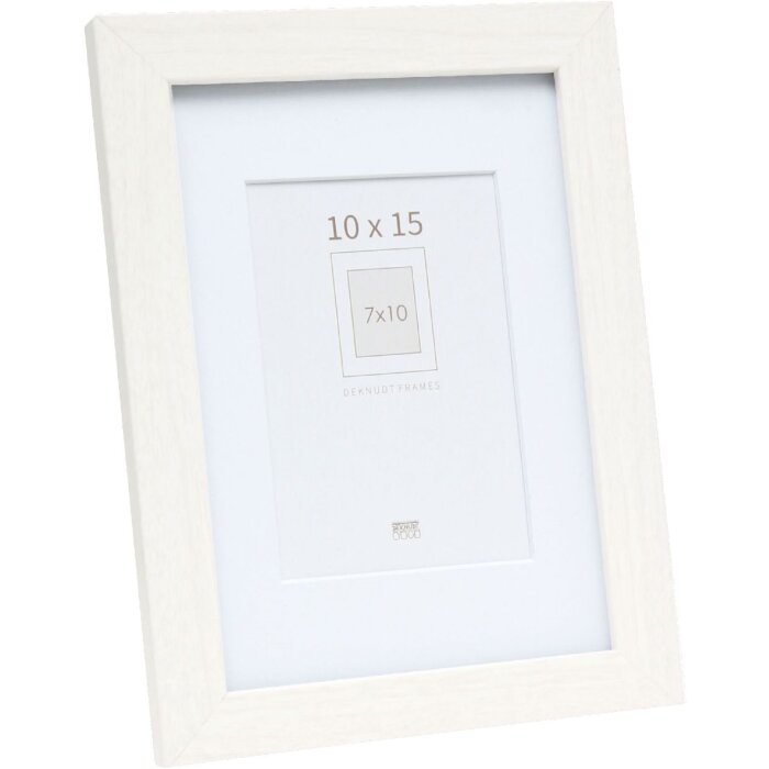 Cornice Deknudt S66KF1 bianca con passe-partout 10x15 cm