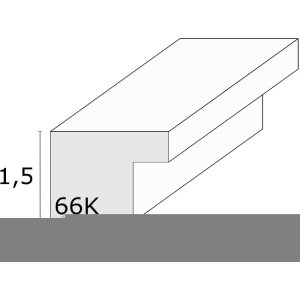 Cornice Deknudt S66KH1 colore rovere bianco passe-partout 50x50 cm