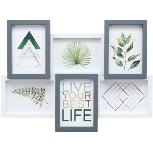 Deknudt S68VC9 Cornice 6 foto 13x18 cm Bianco Grigio
