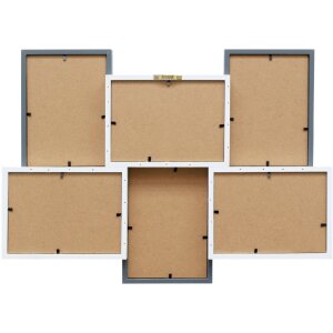 Deknudt S68VC9 Cornice da galleria 6 immagini 15x20 cm bianco/grigio