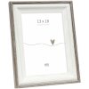 Cornice Deknudt S68VG2 bianca con bordo marrone-grigio 13x18 cm