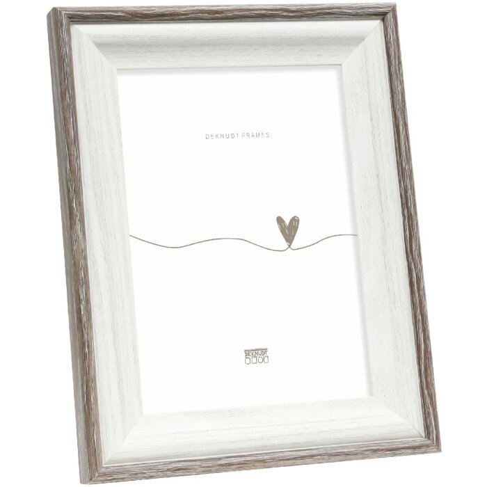 Deknudt S68VG2 Cornice per quadri Bianco Marrone-Bordo Grigio 15x20 cm