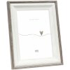 Deknudt S68VG2 Cornice per quadri Bianco Marrone-Bordo Grigio 15x20 cm