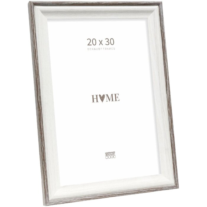 Deknudt S68VG2 Cornice per quadri Bianco Marrone-Bordo Grigio 20x30 cm