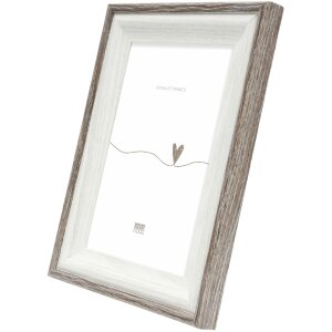 Deknudt S68VG2 Cornice per quadri Bianco Marrone-Bordo Grigio 30x40 cm