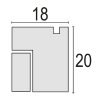Cornice ZEP Roma vetro float e passe-partout 15x20 cm - 20x30 cm