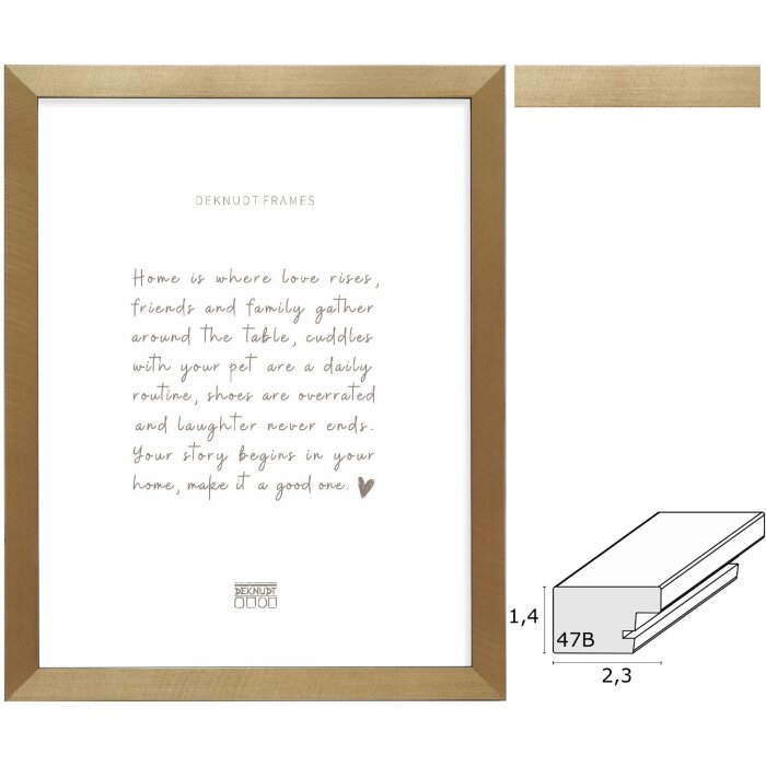 Deknudt S47BB2 cornice per quadri con bordo oro/nero da 10x15 cm a 50x70 cm