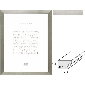 Cornice Deknudt S47BE2 argento/nero da 10x15 cm a 50x70 cm
