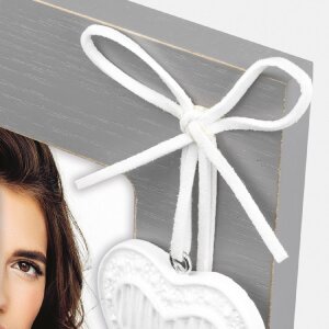 ZEP Melissa cornice in legno cuori 10x15 cm bianco/grigio/crema