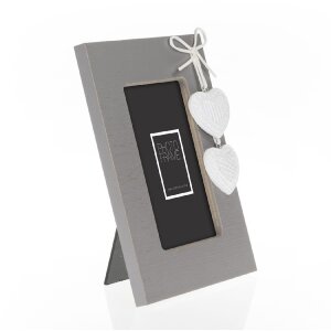 ZEP Melissa cornice in legno cuori 10x15 cm bianco/grigio/crema
