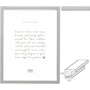 Cornice Deknudt S47EE2 argento bordo nero da 10x15 cm a...