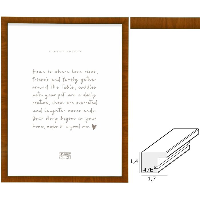 Deknudt S47EG1 Cornice Colore legno di radica scuro Bordo nero 10x15-40x50 cm
