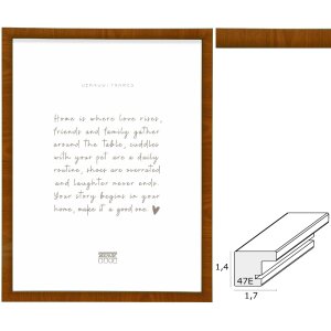 Deknudt S47EG1 Cornice Colore legno di radica scuro Bordo...