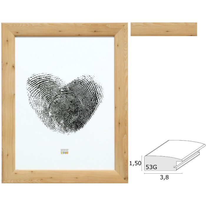 Cornice Deknudt S53GH8 in legno naturale da 13x18 cm a 60x80 cm