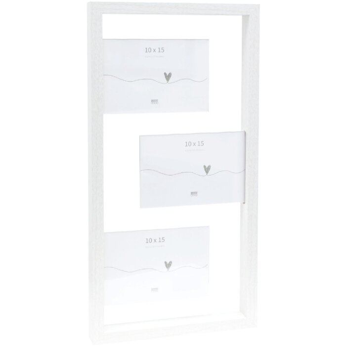 Deknudt S68UA1 cornice bianca per 3 foto 10x15 cm