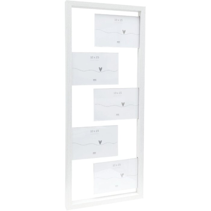 Deknudt S68UA1 cornice bianca per 5 immagini 10x15 cm