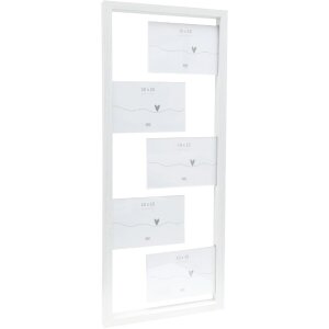 Deknudt S68UA1 cornice bianca per 5 immagini 10x15 cm