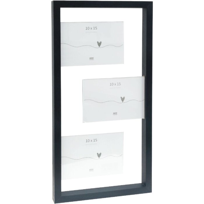 Deknudt S68UA2 cornice nera per 3 foto 10,0 x 15,0 cm