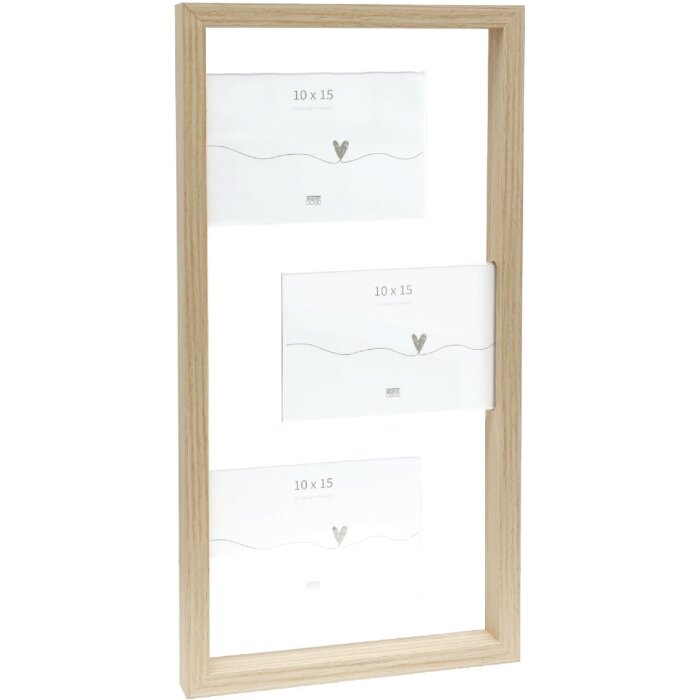 Deknudt S68UA3 Cornice in legno natura 10x15cm per 3 foto