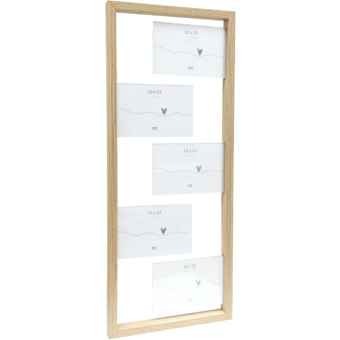 Deknudt S68UA3 cornice in legno naturale 5 immagini 10x15 cm