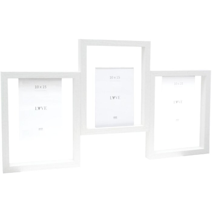 Deknudt S68UB1 Cornice per 3 foto bianca 10x15 cm