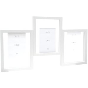 Deknudt S68UB1 Cornice per 3 foto bianca 10x15 cm