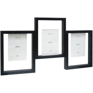 Deknudt S68UB2 Cornice da galleria nera per 3 foto 10x15 cm