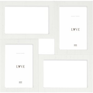 Deknudt S68UC1 cornice da parete bianca 13x18 cm per 4 foto