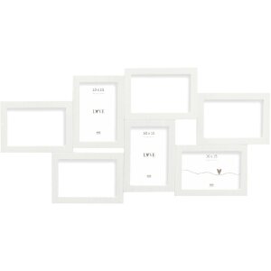 Deknudt S68UC1 cornice da parete bianca 10x15 cm per 7 foto