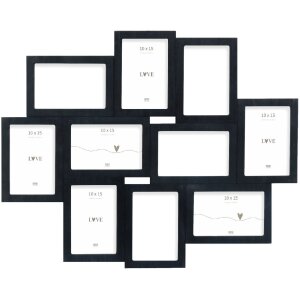 Deknudt S68UC2 Cornice da parete nera per 10 foto 10x15 cm